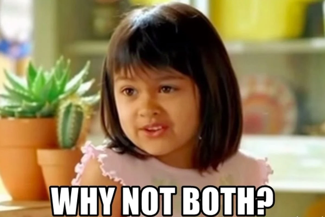 Converting Your Website to an App article picture. Girl saying "why not both"
