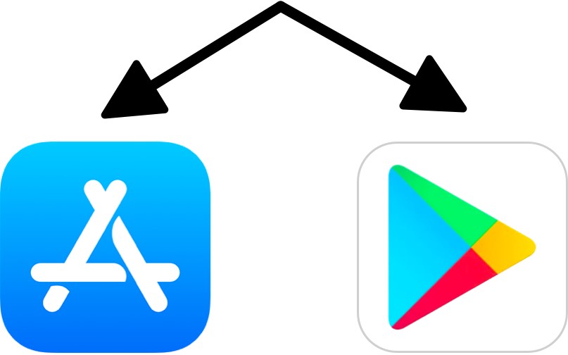 Apple Store and Google Play Store